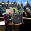 YLL Portable Bluetooth Karaoke Machine: 60W Powerful Speaker with 2 Wireless Microphones, Lightweight with Shoulder Strap, Perfect for Adults & Kids, Home & Outdoor Party by TinyTreasures Baby Boutique