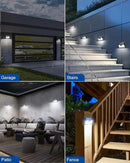 Peasur Solar Powered Lights Outdoor, 140 LED 8Pack Motion Sensor Light Outside, IP65 Waterproof Fence Security Lighting with 3 Modes for Yard Wall Garden Cool White by GreenHaven Gardens