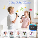 Mini Karaoke Machine Toys Gifts,Kids Portable MP3 Player with 2 Wireless Microphone and LED,Christmas Birthday Gifts for Girls Boys 3 4 5 6 7 8+ Year Old (Blue) by TinyTreasures Baby Boutique
