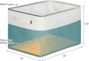 Kntiwiwo Foldable Storage Bins 15" x 10" x 9.5" Fabric Storage Basket Cube with Handles Large Linen Closet Organizer Bins for Organizing Shelf Home, Set of 3, Teal by CozyNest Decor