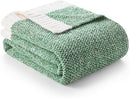 Snuggle Sac Green Throw Blanket, Ultra Soft Warm Blankets for Couch, Cozy Knit Fuzzy Plush Throws Blanket for Sofa, Bed,Living Room, Heather Green, 50x60 inches by TinyTreasures Baby Boutique