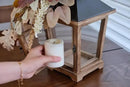 Fall Themed Decorative Wooden Hurricane Candle Lantern - Candle Holder Fall Decor for Home Farmhouse Indoor Outdoor Table Shelf - 14" Tall by CozyNest Decor