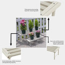 Metal Plant Stand, Rust-proof Aluminum Flower Pot Stand, Plants Display Stands Decoration Racks for Living Room Balconies and Gardens (60 White) by GreenHaven Gardens
