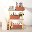 Small Storage Baskets for Organizing | Closet Organizer Bins | Shelf Toy Basket | Woven Rope Baskets | Cube Decorative Box | Shallow Basket | 13x8.5x5.1” | 4 Packs Oxide Red by CozyNest Decor