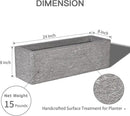24 Inch Rectangular Concrete Planter,Durable All-Weather Use with Drainage Holes,Large Rectangular Planter for Outdoor Indoor Plants by GreenHaven Gardens