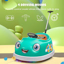 12V Dual Battery Electric Ride on Kids Bumper Car w/Remote Control,360 Degree Spin,Push Rod Rocker Horse Function,3-Speeds Babies & Toddlers Bumping Car Ride on Toy Gift for 1-4 Years Children（Green） by TinyTreasures Baby Boutique