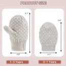 Baby Knit Mittens Toddler Boys Girls Gloves Winter Infant Newborn No Scratch Mitten 0-3 Years by TinyTreasures Baby Boutique