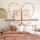 YouRfocus Daisy Wall Decals | 72 PCS Boho Flower Stickers for Girls' Rooms, Playrooms, and Nurseries | Dual Layer Print for High Coverage | Removable Peel and Stick Wall Decor (Pink-A) | 12 Sheets by TinyTreasures Baby Boutique