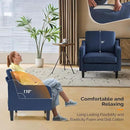 VINGLI Modern Accent Chairs Set of 2, Blue Living Room Chairs Comfy Armchair for Bedroom, Upholstered Sofa Chair Reading Chair for Small Spaces, Apartment, Waiting Room by CozyNest Decor