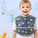 Baby bibs Waterproof Toddler bib - Feeding bib with Pocket for Infant Boy Girl Washable 6-36M by TinyTreasures Baby Boutique