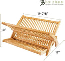 Totally Bamboo Eco Collapsible Dish Drying Rack, Natural Bamboo by CozyNest Decor