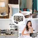Digital Clock Large Display, LED Alarm Electric Clocks Mirror Surface for Makeup with Diming Mode, 3 Levels Brightness, Dual USB Ports Modern Decoration for Home Bedroom Decor-Black by CozyNest Decor