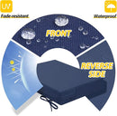 AAAAAcessories Outdoor Seat Cushions for Chairs, Waterproof, Fade-Resistant Patio Furniture Replacement Cushions, 18.5" x 16" x 3", Set of 4, Navy Blue by GreenHaven Gardens