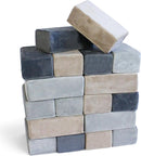 The Original Premium Plush Building Block for Kids - Certified Safe Foam Blocks in Luxuriously Soft Fabric Covers - Set of 24 (Castle Rock) by TinyTreasures Baby Boutique