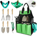 Garden Tool Set of 10 Pieces, Heavy-Duty Stainless Steel Gardening Hand Tools with Repotting Mat and Grow Bags, Gardening Tool Set with Durable Gardening Bag, Ideal Gardening Gifts for Women Men by GreenHaven Gardens