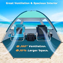 COMMOUDS Beach Tent Sun Shade for 3/4-5/6-7/8-10 Person, UPF 50+ Beach Sun Shelter Canopy Tent, Lightweight, Easy Set Up and Carry by TinyTreasures Baby Boutique