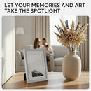 Homeforia 4x6 Picture Frame Silver, High End Metal 4 x 6 Silver Frames with Mat 3 x 5 Print, 4by6 Desk Frame Matted to 3x5 inch Photo, 4 by 6 Wall or Tabletop Frame, Tempered Glass, Wall Kit, Set of 1 by CozyNest Decor