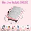 Vibration Plate Exercise Machine, Vibrating Fitness Platform Whole Body Shake Board Workout Equipment Fat Burner Vibrate Stand with Bluetooth Resistance Bands for Women Men Home Sport Gym-Pink by CozyNest Decor