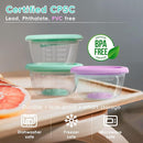 Leak-Proof Baby Food Storage Containers 12-Pack - 4oz BPA-Free Freezer & Microwave Safe Food Jars with Airtight Lids for Infants, Travel, Nurseries by TinyTreasures Baby Boutique