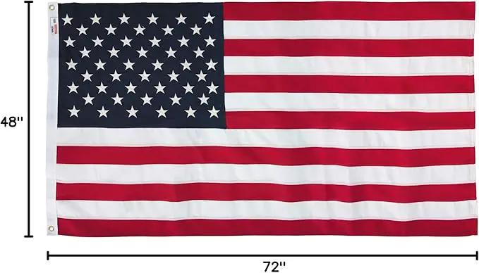 Valley Forge American Flag - 100% Made in The USA - 5' x 8' ft - Koralex II 2-Ply Polyester - Sturdy, Durable and Patriotic - Great for Gardens, Homes, Patios and Cars Flag, photo 7 of 7
