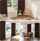 Joydeco 90 Inch Curtains for Bedroom, Thermal Insulated Black Out Curtains 2 Panels Set, Room Darkening Drapes for Living Room Window Rod Pocket Back Tab (W52 x L90 Inch, Brown) by TinyTreasures Baby Boutique