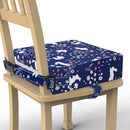 SMZCTYI Toddler Booster Seat for Dining Table, Stronger Support Non-Slip Bottom Double Safe Straps Booster Seat Dining Toddler, Portable Travel Increasing Cushion (Navy Blue Rabbit) by TinyTreasures Baby Boutique