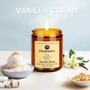 Vanilla Scented Candle Set 2 Pack, Candle for Home Scented, Odor Eliminating, Stress Relief, total15oz, 110 Hours Long Lasting Candles, Soy Candle Gift Set for Women by CozyNest Decor