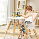8 in 1 Highchair, Convertible Wooden Baby High Chair with Tray, Adjustable High Chair for Babies and Toddlers, Easy to Clean, Grow with Family|Booster|Learning Table|High Stool by TinyTreasures Baby Boutique