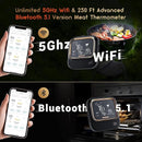 5GHz WiFi & Bluetooth 5.1 Meat Thermometer, Inkbird WiFi Grill Meat Thermometer for Grilling Smoker BBQ Cooking with 4 Probes, IBT-26S Wireless APP Control, Alarm Timer, Backlit LCD, Rechargeable by TinyTreasures Baby Boutique