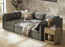 mopio Oversized Modular Sectional Sofa with Fully Removable Covers and Storage, Convertible U, L-Shaped and Sleeper Sectional, Modern Couches with Ottoman Chaise (Stone Gray Fabric, 6 Seats, Sleeper) by CozyNest Decor