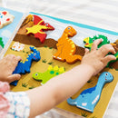 Wooden Chunky Puzzles Set - Dinosaurs, Vehicles and Pets Animals Wooden Puzzles Preschool Early Learning Toy Gift for Kids Toddlers 1-3 by TinyTreasures Baby Boutique