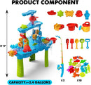 CozyBomB™ Water Table for Toddlers 3-5 | Outdoor Toys Water Play Table, Magnetic Fishing Toy Game, Summer Splash Pond Showers Sand Activity, Sensory Party Birthday Gift Kids Ages 4-8 9-12 (3-Tiers) by TinyTreasures Baby Boutique