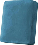 H.VERSAILTEX Velvet Stretch Couch Cushion Cover Plush Cushion Slipcover for Chair Cushion Furniture Protector Seat Cushion Sofa Cover (1 Piece Armchair Cushion Covers, Peacock Blue) by CozyNest Decor