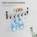 Tatub 29" Coat Rack Wall Mount with Shelf, Entryway Wall Hooks with Shelf, Coat Hangers for Bathroom, Living Room, Bedroom, Rustic White by CozyNest Decor