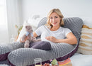 Meiz Pregnancy Pillow, Pregnancy Body Pillow, Pregnancy Pillows for Sleeping, Maternity Pillow for Pregnant Women with Velvet Cover, Grey & Purple by TinyTreasures Baby Boutique
