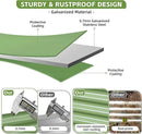 8x2x2ft Raised Garden Bed - Galvanized Deep Root Planter Boxes Outdoor with Wing Nuts and Safety Edges for Gardening Vegetables, Flowers, Herbs, Succulents - Olive Green by GreenHaven Gardens