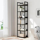 NUMENN Narrow Bookshelf, 6 Tier Bookshelves, Home Office Bookcase Shelf Storage Organizer, Free Standing Storage Shelving Unit for Bedroom, Living Room and Home Office, Black by CozyNest Decor