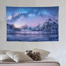 HZOHNAGO Mountain Tapestry Aurora Snow Mountain Sunset Pattern Printed Wall Tapestry Wall Hanging for Bedroom Living Room Dorm 60" W x 40" H by CozyNest Decor