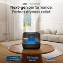 Dreo Top Fill 4L Humidifiers for Bedroom, 36H Runtime, 28 dB Quiet Cool Mist Supersized Air Humidifier for Large Room, Plants, Baby Nursery, Indoor, Night Light, Easy to Clean & Fill, Black by TinyTreasures Baby Boutique