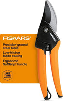 Fiskars Bypass Pruning Shears, 5/8-Inch Cut Capacity SoftGrip Hand Pruner for Small Hands, Blade Stays Sharp Through Heavy Use with Rust Resistant, Low-Friction Coating by GreenHaven Gardens