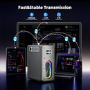 Karaoke Machine with 2 Wireless Microphones Portable Bluetooth Karaoke Machine for Adults Kids DSP Chip Karaoke Speaker with LED Lights Supports TWS TF Card USB AUX in by TinyTreasures Baby Boutique