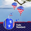 BATTIFE 2Pcs Patriotic Hot Air Balloon Wind Spinner, American Flag Kinetic Wind Twister with Tail, Outdoor Spiral Windmill Garden Yard, 4th of July Hanging Decoration by GreenHaven Gardens