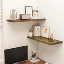 36" Floating Shelves for Wall, 12" Deep Slim Rustic Brown Floating Shelves, Wall-Mounted Shelves for Bedroom, Living Room, Kitchen, Bathroom - Set of 2 by CozyNest Decor