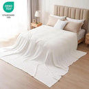 PHF 100% Cotton Waffle Blanket Oversized King 120"x120", Lightweight Breathable Extra Large 10'x10' Summer Blankets for Bed, Giant Big Luxury Aesthetic Woven Bedding for Home Decor, White by CozyNest Decor