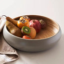 Fruit Bowl For Kitchen Counter, Decorative Bowl, Large Serving Bowl Or Fruit Basket For Kitchen Decor Spun Bamboo (Gray) by CozyNest Decor
