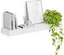 Heimlove 12" Deep Floating Shelves, 36 x 12 Inch Wall Mounted Long Floating Shelf with Invisible Brackets, for Home Decor, Bedroom, Kitchen, Living Room, Bathroom - 1 Pack, White by CozyNest Decor