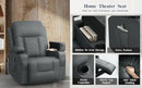 Recliner Chairs for Adults, Massage Rocker with Heated Modern Ergonomic Lounge 360 Degree Swivel Single Sofa Seat Living Room Lounge Recliners Gray by CozyNest Decor