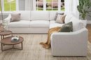 112" L Shaped Sectional Sofa with Detachable Sofa Cover, Reversible Sectional Modular Couch for Living Room, Linen Fabric Corner Couch with 7 Seats, Ivory by CozyNest Decor