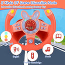 Steering Wheel Toy,Driving Steering Wheel Toy for Kids Backseat,Interactive Educational Learning Sensory Toy with Vibration,Simulated Car Toys with Light Songs for Infant Preschool Kids Toddler Gifts by TinyTreasures Baby Boutique