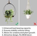 Hanging Planters for Indoor Plants - Plant Hanger Outdoor Pack of 2, Metal Plant Hanger Mid Century, Hanging Wall Ceiling Window, Gift for Mom, Plant Lovers, Housewarming by GreenHaven Gardens